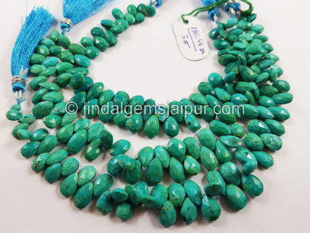 Chrysocolla Faceted Pear Beads